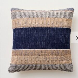 West Elm Bold Center Mixed Stripe Pillow Cover midnight